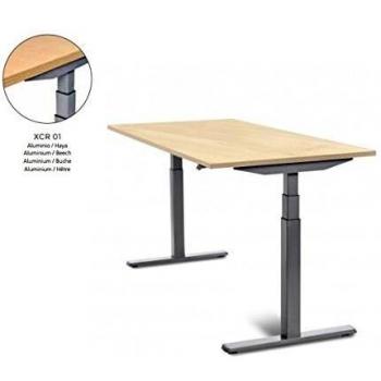 MESA DE ESCRITORIO REGULABLE EN ALTURA ELÉCTRICA E-TABLE 180X80CM HAYA