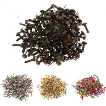 200 Pieces 4.5mm Metal Brads for Scrapbooking