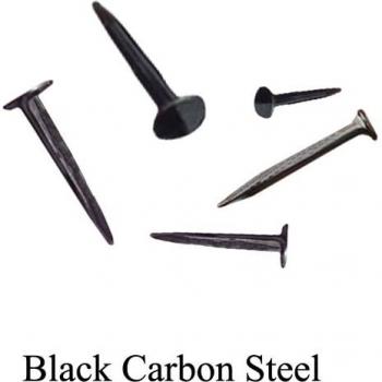 Black Carbon Steel Flat Brad Nails for Leather Shoe Repair - 16mm