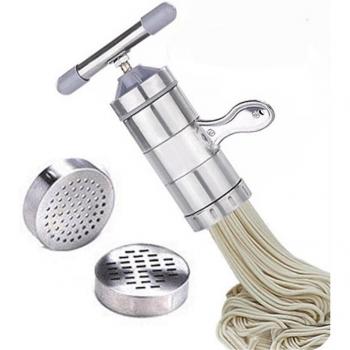 Handheld Noodle Press Machine with 2 Attachments for Homemade Pasta