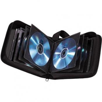 Hama Cartera de Nylon para 32 CD/DVD/Blu-ray Negra