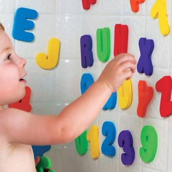 36-Piece Bath Time Foam Letters and Numbers for Kids