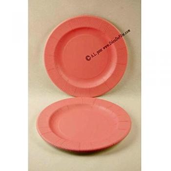 Set di 8 Piatti Rosa Opaco XTRADE