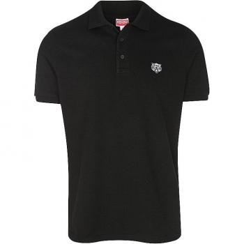 Kenzo Men’s Polo – Black, Medium, Happy Tiger Print