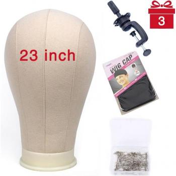 Alileader 21/22/23/24 Canvas Block Head Manikin with Wig Holder