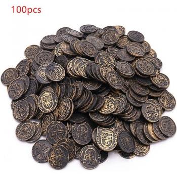 100pcs Casino Game Chips - Gold-Plated