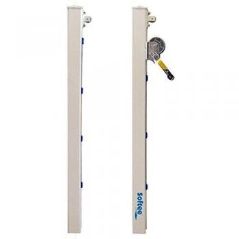 Juego de Postes Fijos Softee, Sección Cuadrada 80x80mm