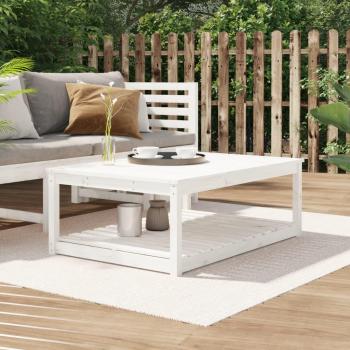 VidaXL Garden Table White 121x82.5x45 cm Solid Wood Pine