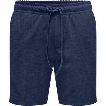 ONLY & SONS Marineblaue Waffelstruktur Shorts