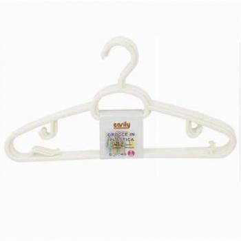 Stampelle Cleafe 5pz – grucce per abbigliamento bianco
