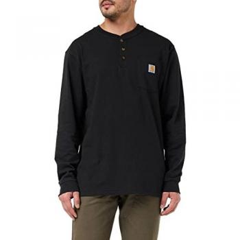 Camicia Carhartt Pocket Henley Maniche Lunghe Nero 2XL