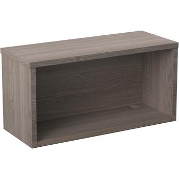 Reception Modular 800W Straight Hutch Unit Grey Oak