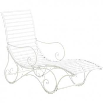 Amiens Tumbona de Jardín en Blanco – Confort Urbano