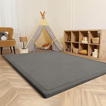 Tappeto Morbido per Cameretta 80 cm Tondo Grigio