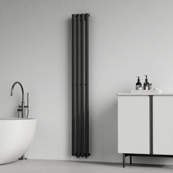 Radiatore Nore ad Acqua Calda 180x24 cm Nero