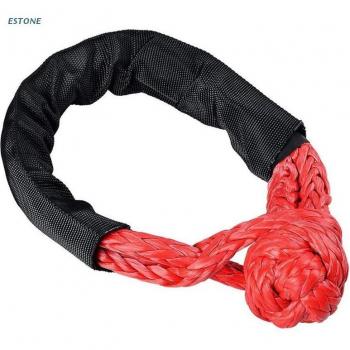 Sangle de remorquage haute résistance 1/2 x 22 – Manille flexible pour véhicules tout-terrain – Outil récupération 38 000 lb