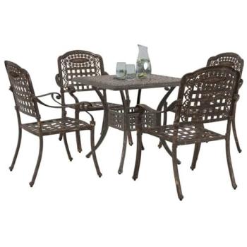 Bronze Patio Dining Set – 3 Piece Aluminum