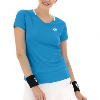 T-shirt Lotto Squadra II Femme - Bleu Foncé, Blanc
