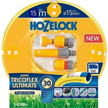 Kit manguera supertricoflex con accesorios 139919/15mm 15m ama de hozelock