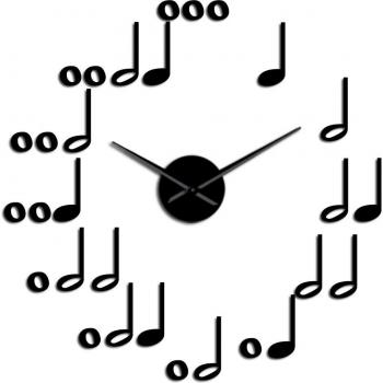 Frameless Music Studio Wall Clock
