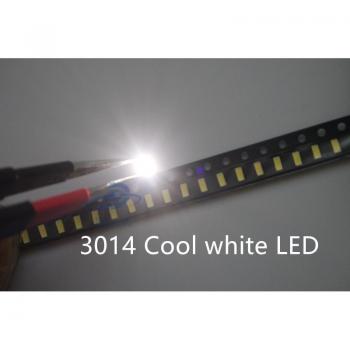 200 PCS 3014 White SMD LED Beads - 0.1W