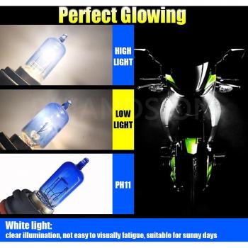Ruiandsion 2-Pack H6M P15D PH11 HS5 P45T Motorcycle Halogen Headlight Bulbs 30W/35W 55W/66W 40W Xenon 4300K 6000K