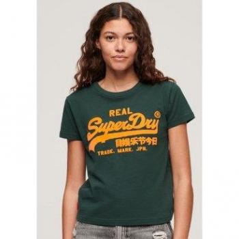 Superdry Women's Neon Graphic Fitted T-shirt Enamel Green XS