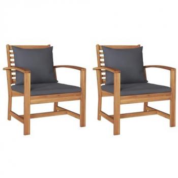 Set de chaises de patio 60×65×76,5 cm – couleur nature