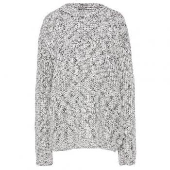 QS Strickpullover Melierter Grobstrickpullover – Damen