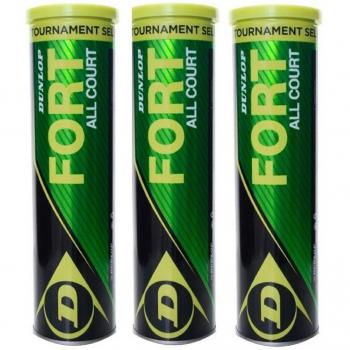 Pelotas Tenis Dunlop Fort All Court TS 3PACK 3 Botes de 4 Pelotas