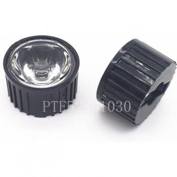 Pack de 10 lentes LED 5/8/15/25/30/45/60/90/120 grados con soporte negro para lámparas LED 1W 3W 5W