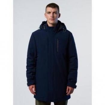 North Sails Male Blue Polyester Hooded Parka - Size S