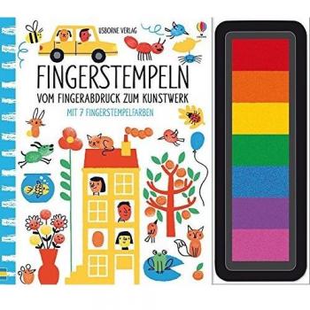 Fingerstempeln: Vom Fingerabdruck zum Kunstwerk: mit 7 Fingerstempelfarben