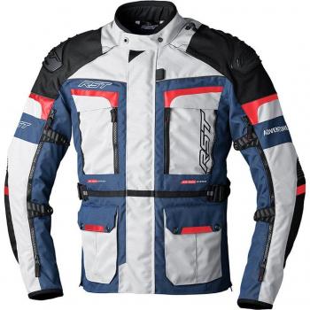 RST Giacca Moto Donna Pro Series Adventure-X Argento-Blu-Rosso
