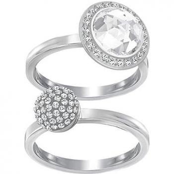 Swarovski Damen-Ring HOTE Metall Swarovski Kristalle silber, Ringgröße 55 (17.5)