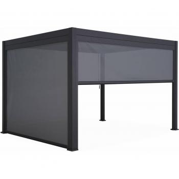 3x4m Anthracite Louvered Pergola with Screens