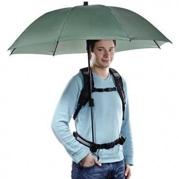 Swing handsfree Regenschirm oliv mit Tragegestell