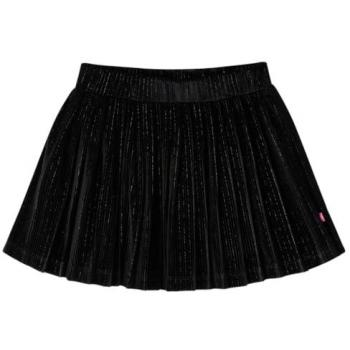 Falda Plisada Niña Lúrex Negro