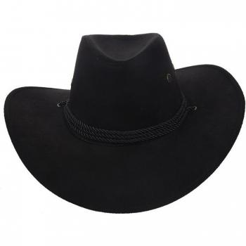 Cowboyhut Wildlederoptik Unisex Schwarz