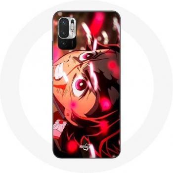 Custodia per Xiaomi Redmi Note 10 5G Tanjiro Demon Slayer Kimetsu no Yaiba in collera