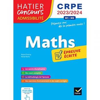 Mathématiques - CRPE 2023-2024 - Epreuve écrite d'admissibilité