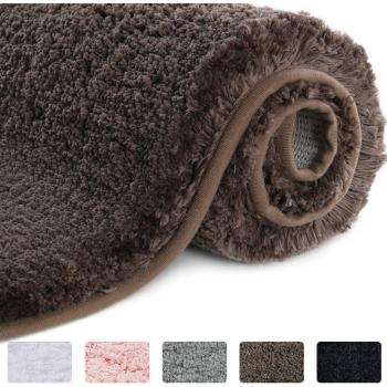 Tappeto da Bagno Microfibra Soft Shag Super Assorbente 80x50cm