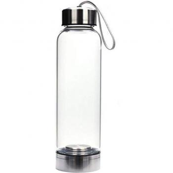 ThermoGlide 550ML Stainless-Steel & Clear‑Glass Vacuum Water Bottle
