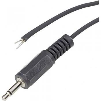 3.5 mm Stereo Audio Jack Connector - Straight Plug, Black, 100 pcs