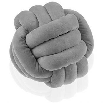 Cojín poliéster gris 27 cm