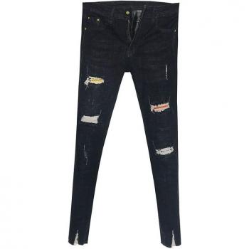 Teen Men's High-Waisted Ripped Pants