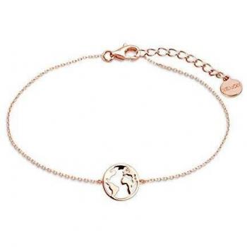 XENOX XS3165R Damen Armband Welt Erde Sterling-Silber 925 Rose 18,5 cm