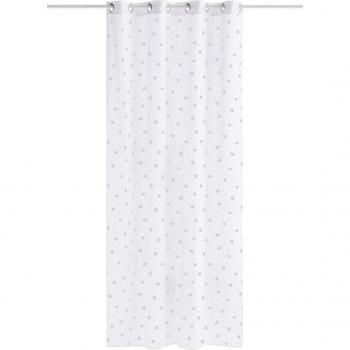 Cortina de Dormitorio Infantil Naf Naf Estrellas y Puntos Blanco Gris