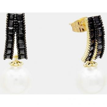 Pendientes Dada Burma con Circonitas y Perla