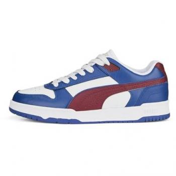 Puma Rebound RBD GAME Low - Herren Schuhe Leder Blau-Weiß 386373-15